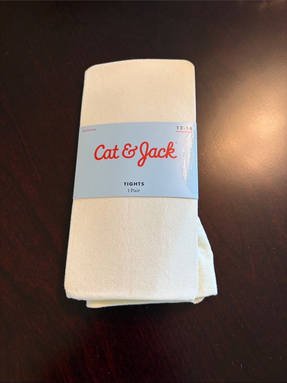 Cat & Jack Cream Children's Tights - Solid Knit